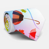 Krawatte von Regenschirmen und Blätter (Gerollt)