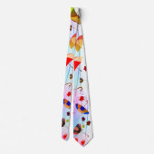 Krawatte von Regenschirmen und Blätter (Rückseite)