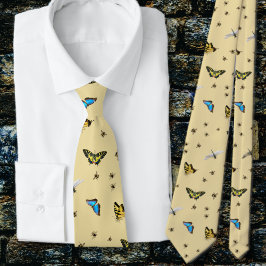 Krawatte von Schmetterlingen und Bienen