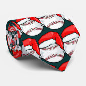 Krawatte - Weihnachtsbaseball (Gerollt)