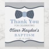 Krawatte Weinflaschen Etikett in blau und grau (Einzelnes Label)