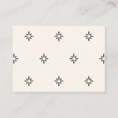 Krawatte-Windeln für Schwarz und Creme Begleitkarte (Rückseite)