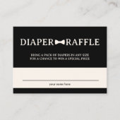 Krawatte-Windeln für Schwarz und Creme Begleitkarte (Vorderseite)