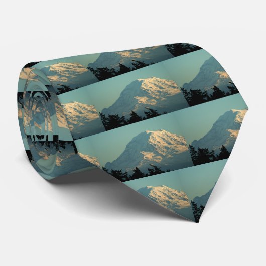 Krawatte: Winter der Mount Rainier Krawatte (Gerollt)