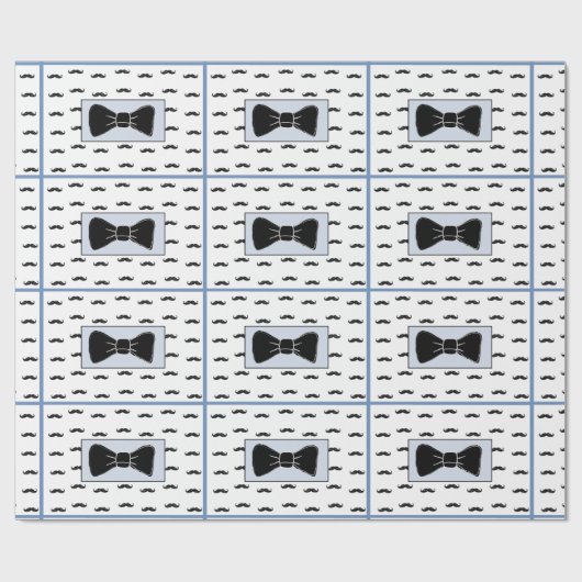 Krawatte Wrapping Paper (Blaue Schleife) Geschenkpapier (Flach)