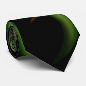 Krawatte, Yin Yang Sun, grün, Limon, Chartreuse, b Krawatte (Gerollt)