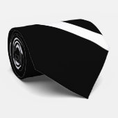 Krawatte Zizzago Retro Schwarz-weiß V Streifen (Gerollt)