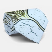 Krawatteginkgo-Blätter auf Blau Krawatte (Gerollt)