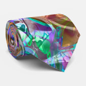 Krawatten-abstraktes beflecktes mit Blumenglas Krawatte (Gerollt)