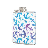 Krawatten-Anker-Muster 2 Flachmann (Links)