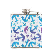 Krawatten-Anker-Muster 2 Flachmann (Rückseite)