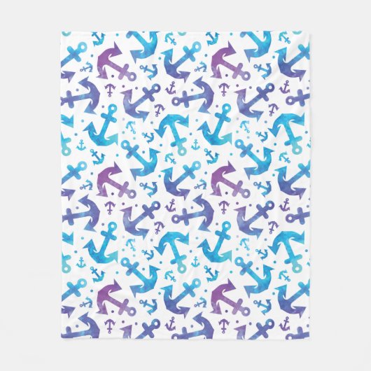 Krawatten-Anker-Muster 2 Fleecedecke (Vorderseite)