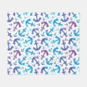 Krawatten-Anker-Muster 2 Fleecedecke (Vorderseite (Horizontal))