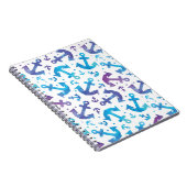 Krawatten-Anker-Muster 2 Notizblock (Rechte Seite)