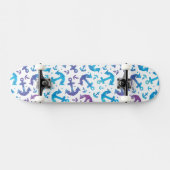 Krawatten-Anker-Muster 2 Skateboard (Horizontal)
