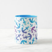 Krawatten-Anker-Muster 2 Tasse (Zentrum)