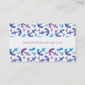 Krawatten-Anker-Muster Visitenkarte (Rückseite)