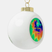 Krawatten-Blick-Weihnachtsball-Verzierung Keramik Kugel-Ornament (Links)