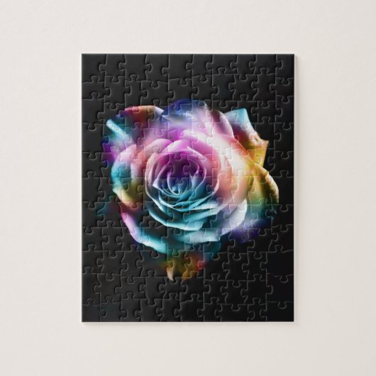 Krawatten-bunte Rose Puzzle (Vertikal)