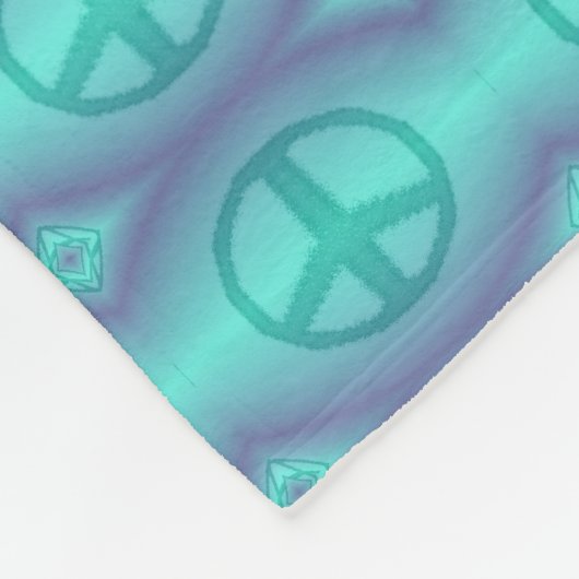 Krawatten-Effekt-Friedenszeichen Fleecedecke (Ecke)