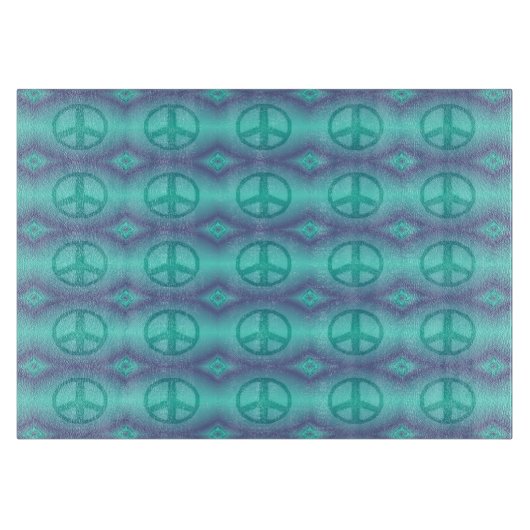 Krawatten-Effekt-Friedenszeichen Schneidebrett (Vorderseite)