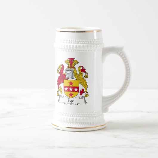 Krawatten-Familienwappen Bierglas (Rechts)