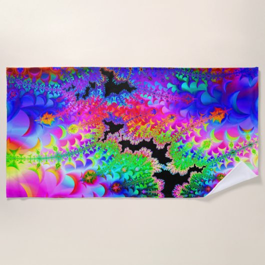 Krawatten-Fraktal Strandtuch (Vorderseite)