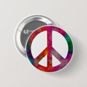 Krawatten-Friedenssymbol Button (Vorne & Hinten)