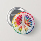 Krawatten-Friedenssymbol Button (Vorne & Hinten)