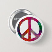 Krawatten-Friedenssymbol Button (Vorne & Hinten)