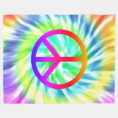 Krawatten-Friedenszeichen-Entwurfs-Fleece-Decke Fleecedecke (Vorderseite (Horizontal))