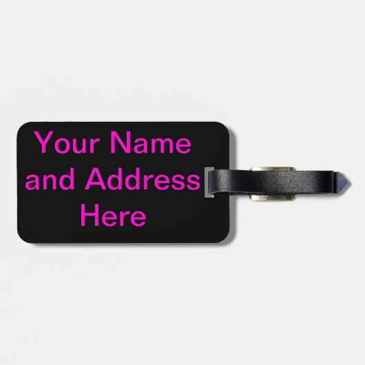 Krawatten-Friedenszeichen-Gepäck-Umbau Gepäckanhänger (Rückseite horizontal)