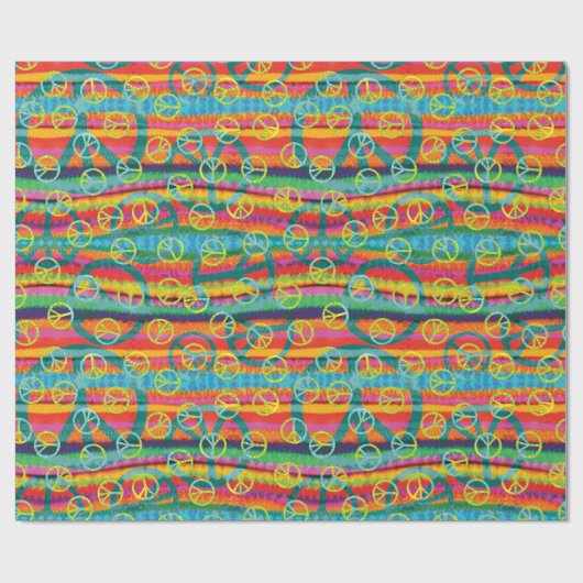 Krawatten-Friedenszeichen Geschenkpapier (Flach)