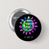 Krawatten-Gesamtsolareklipse Button (Vorne & Hinten)