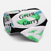 Krawatten-grüner Curry - grüner Curry… auf einer Krawatte (Gerollt)