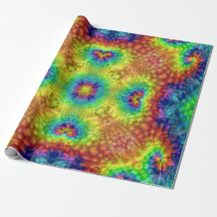 Krawatten-Himmel-Vintages Fraktal-Kaleidoskop Geschenkpapier