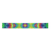 Krawatten-Himmel-Vintages Fraktal-Kaleidoskop Satinband (Vorderseite)