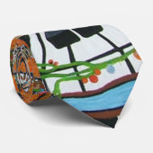 Krawatten-Klavier und Trommeln Krawatte (Gerollt)