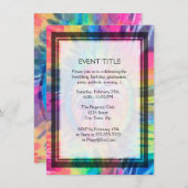 Krawatten-Kreuz mit Herzen in der Mitte Einladung (Vorne/Hinten)