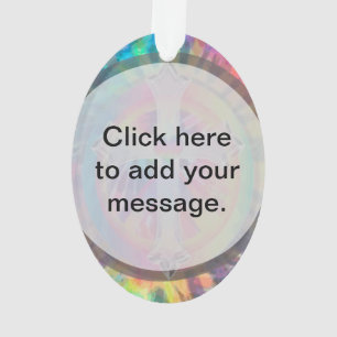 Krawatten-Kreuz mit Herzen in der Mitte Ornament