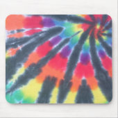 Krawatten-Mausunterlage-Schwarz-Regenbogen-Spirale Mousepad (Vorne)