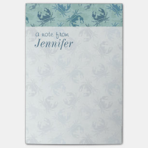 Krawatten-Muster der Krabben   addieren Ihren Post-it Klebezettel