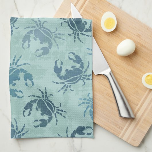 Krawatten-Muster der Krabben Geschirrtuch (Viertel Falte)