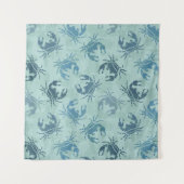 Krawatten-Muster der Krabben Wandteppich (Vorderseite (Horizontal))