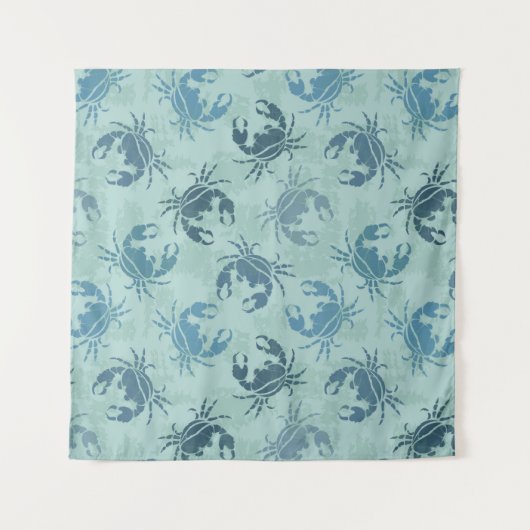 Krawatten-Muster der Krabben Wandteppich (Vorderseite)