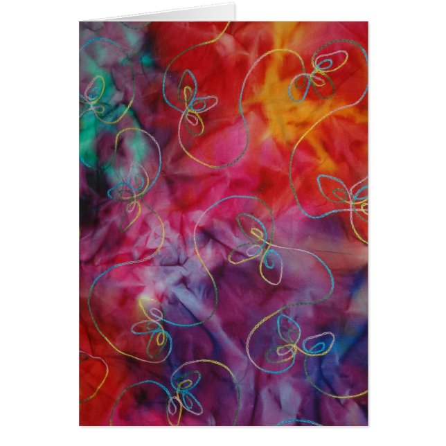 Krawatten-nähende Karte (Vorne)