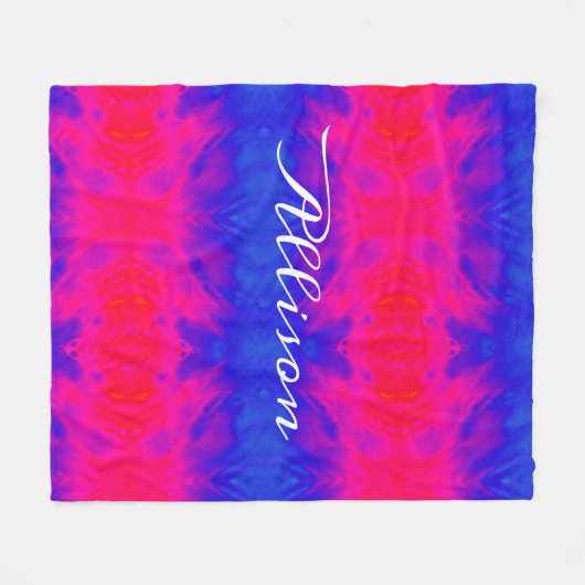 Krawatten-psychedelische personalisierte fleecedecke (Vorderseite (Horizontal))