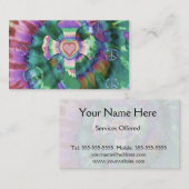 Krawatten-quere rosa Farben Visitenkarte (Vorne/Hinten)