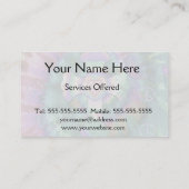 Krawatten-quere rosa Farben Visitenkarte (Rückseite)