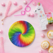 Krawatten-Regenbogen Pappteller (Party)